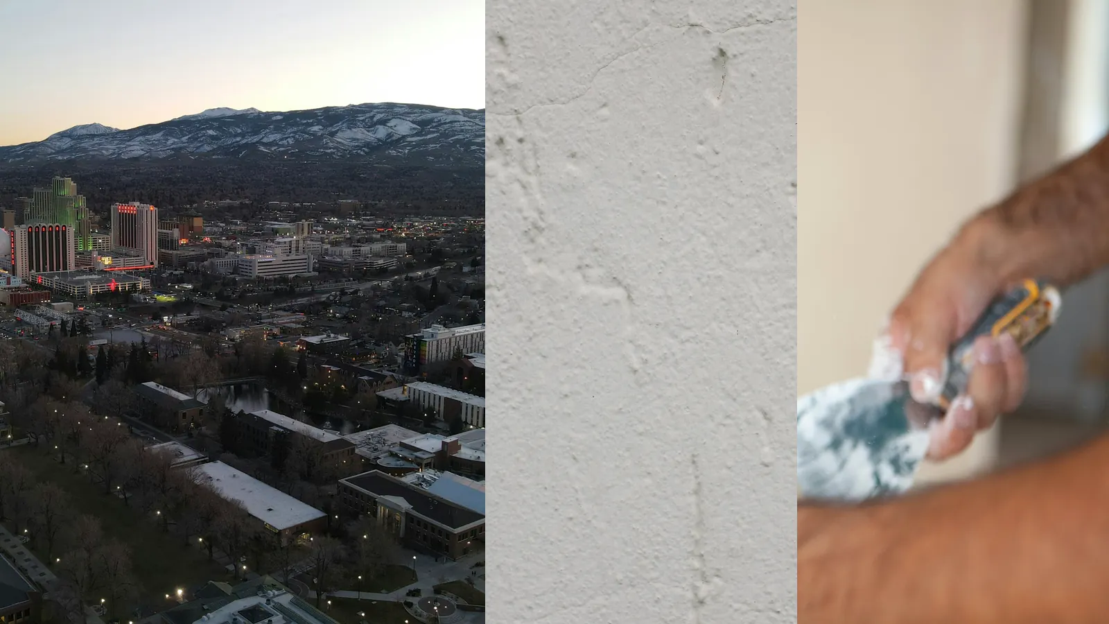 Acrylic Stucco Repair Reno wall system and stucco work